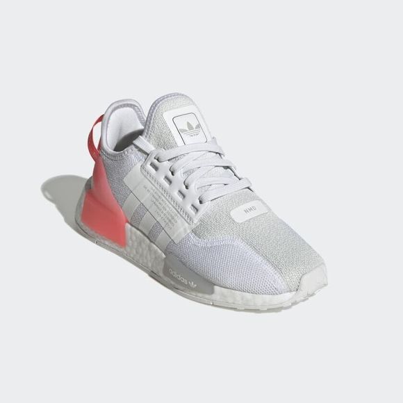 KID'S Adidas NMD_R1 V2 Low J Athletic Running Shoes White GW3554 NEW - Picture 2 of 8
